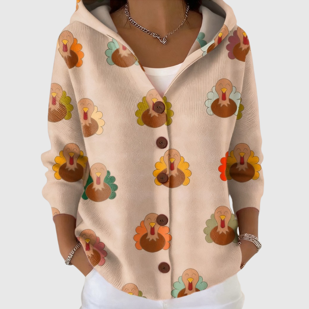 Pierina | Cardigan in Maglia con Cappuccio