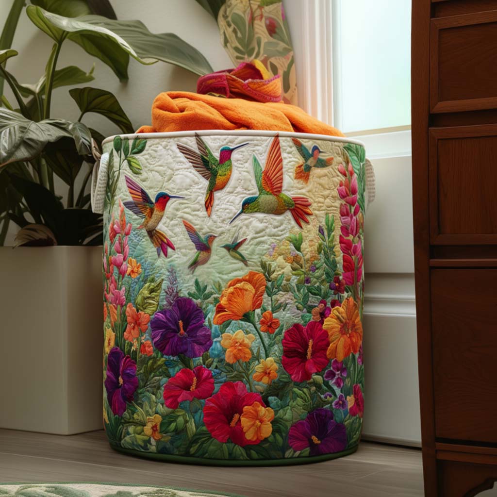 Flora | Cesto per il Bucato Trapuntato a Mano