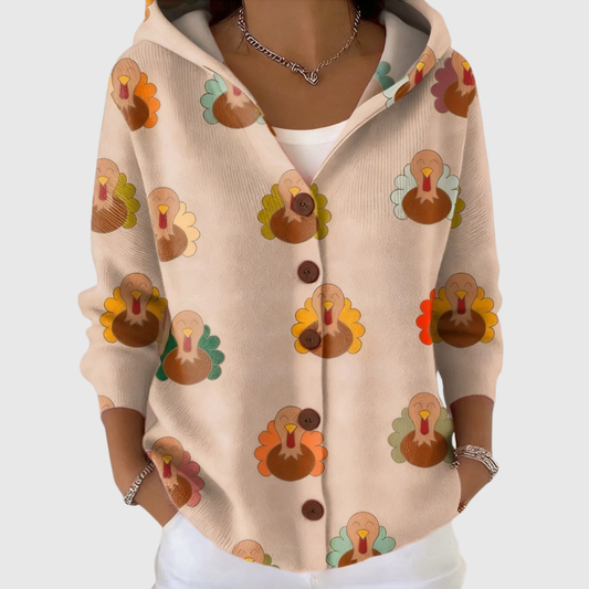 Pierina | Cardigan in Maglia con Cappuccio