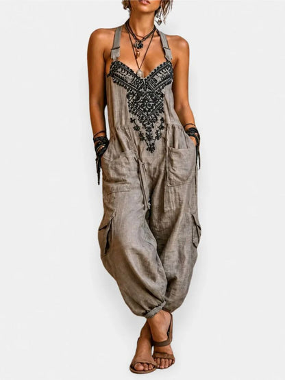Emma | Tuta Boho con Tasche Applicate