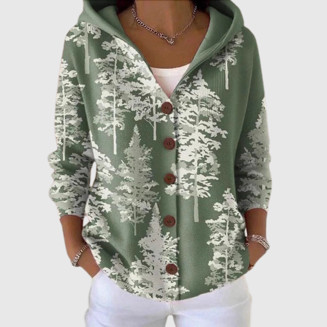 Bianca | Cardigan in Maglia con Cappuccio