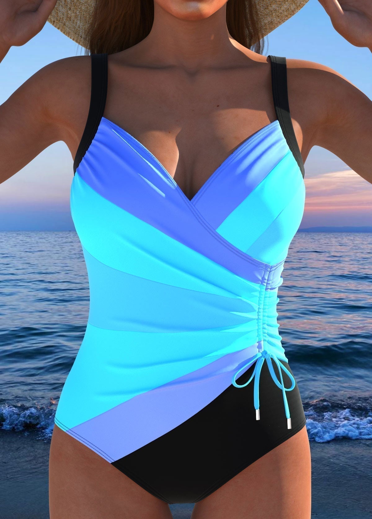 Mayte | Costume Modellante con Scollo Incrociato