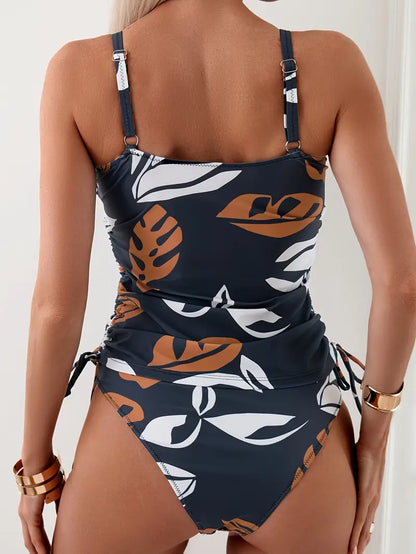 Tankini Venere – Bikini con Stampa Tropicale di Foglie