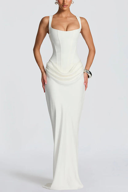 Lola - Abito maxi con scollo quadrato