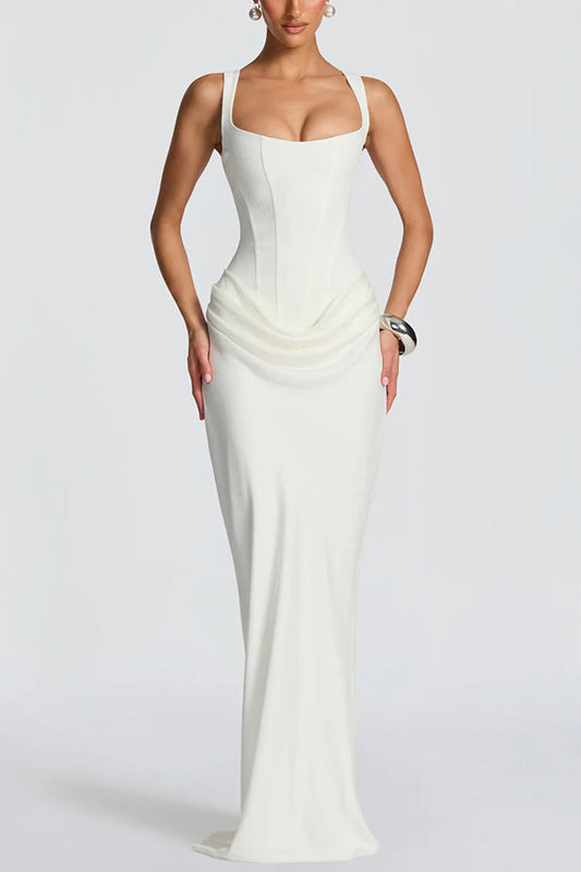 Lola - Abito maxi con scollo quadrato