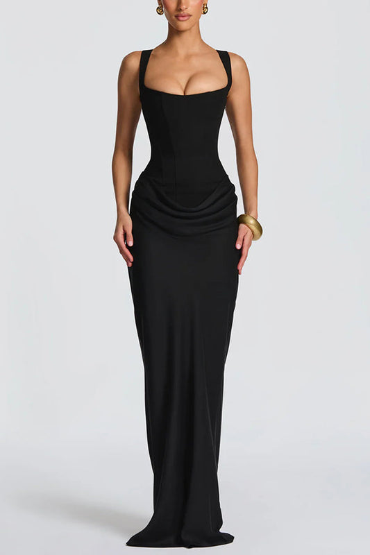Lola - Abito maxi con scollo quadrato