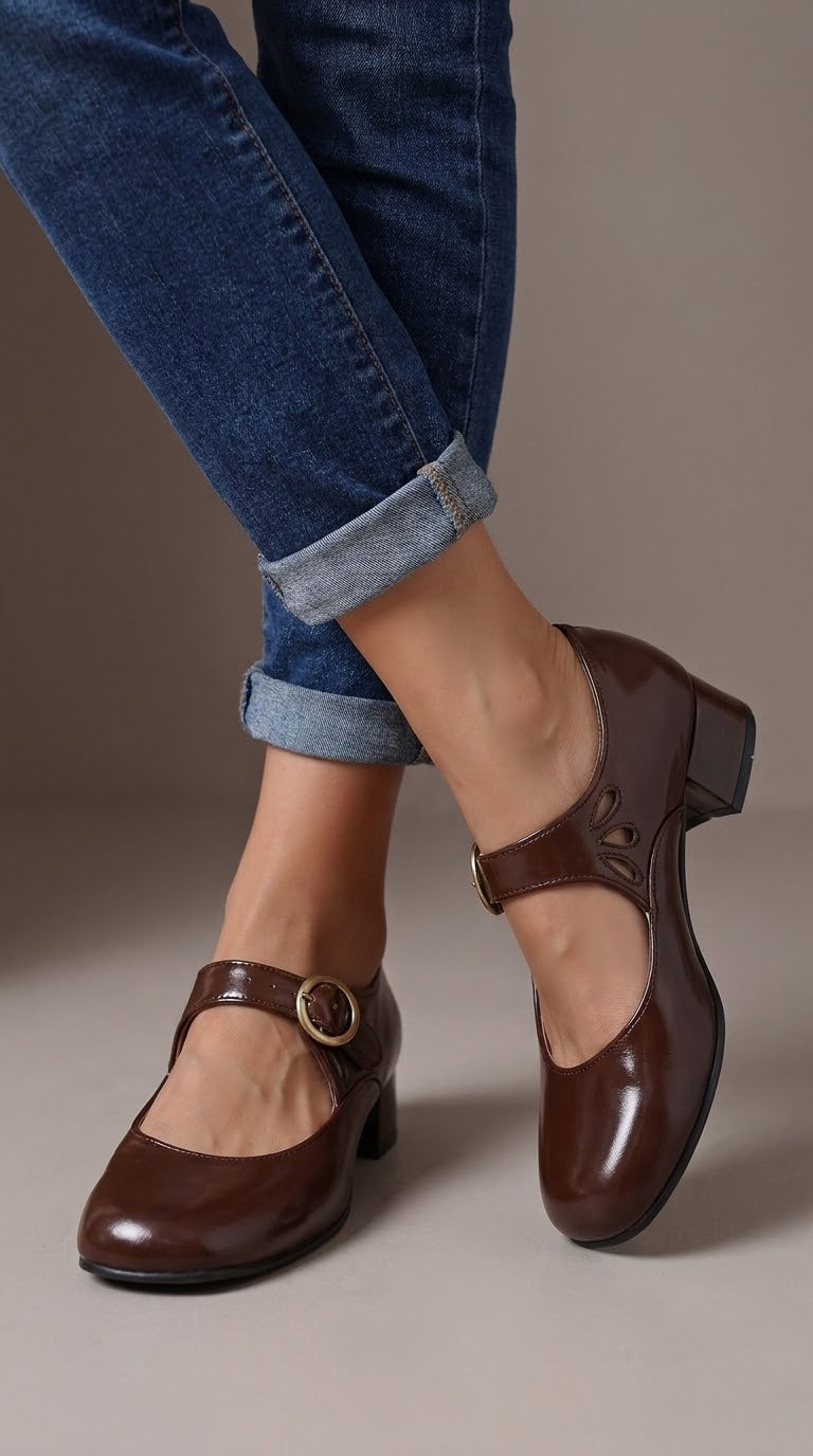 Josephine | Comode Scarpe Mary Jane in Pelle
