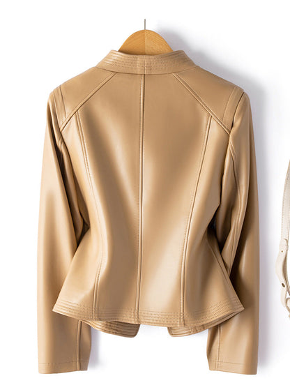 Luciana - Giacca biker in pelle di pecora