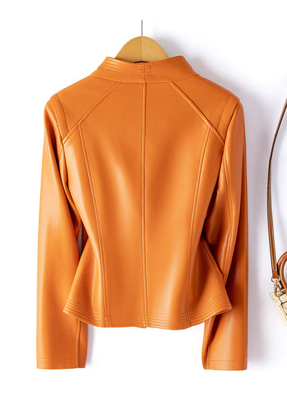 Luciana - Giacca biker in pelle di pecora