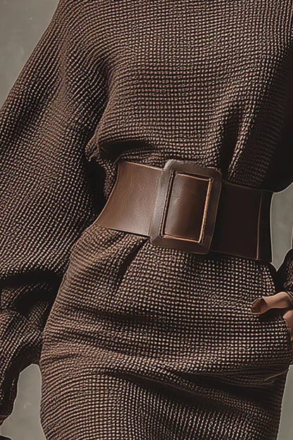 Kiara - Abito corto in maglia con cintura regolabile