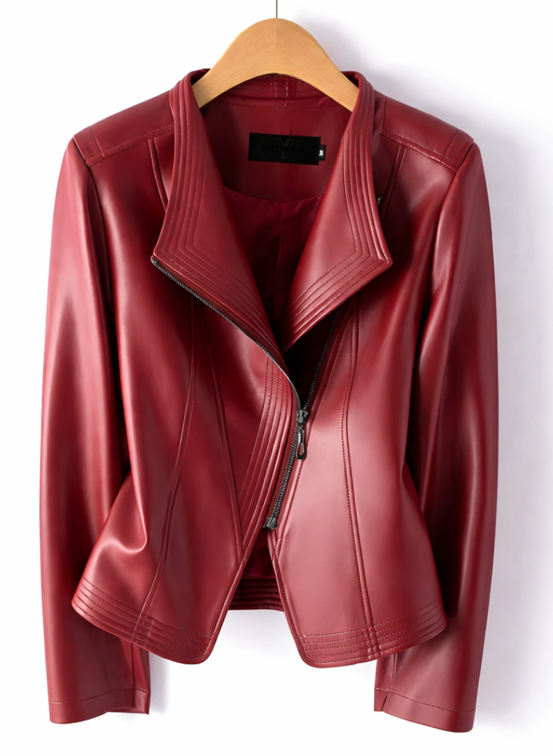 Luciana - Giacca biker in pelle di pecora