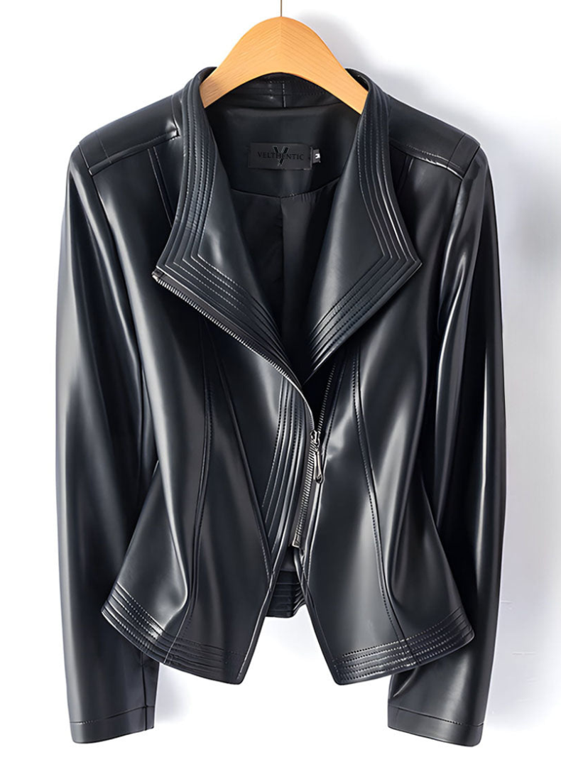 Luciana - Giacca biker in pelle di pecora