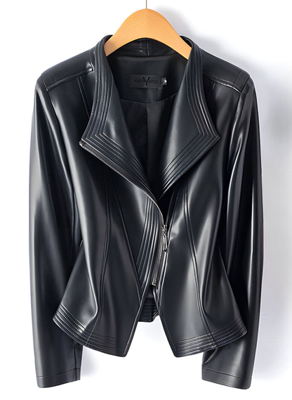 Luciana - Giacca biker in pelle di pecora