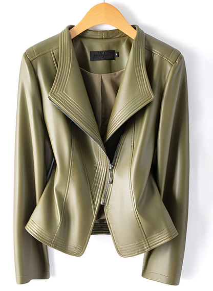 Luciana - Giacca biker in pelle di pecora