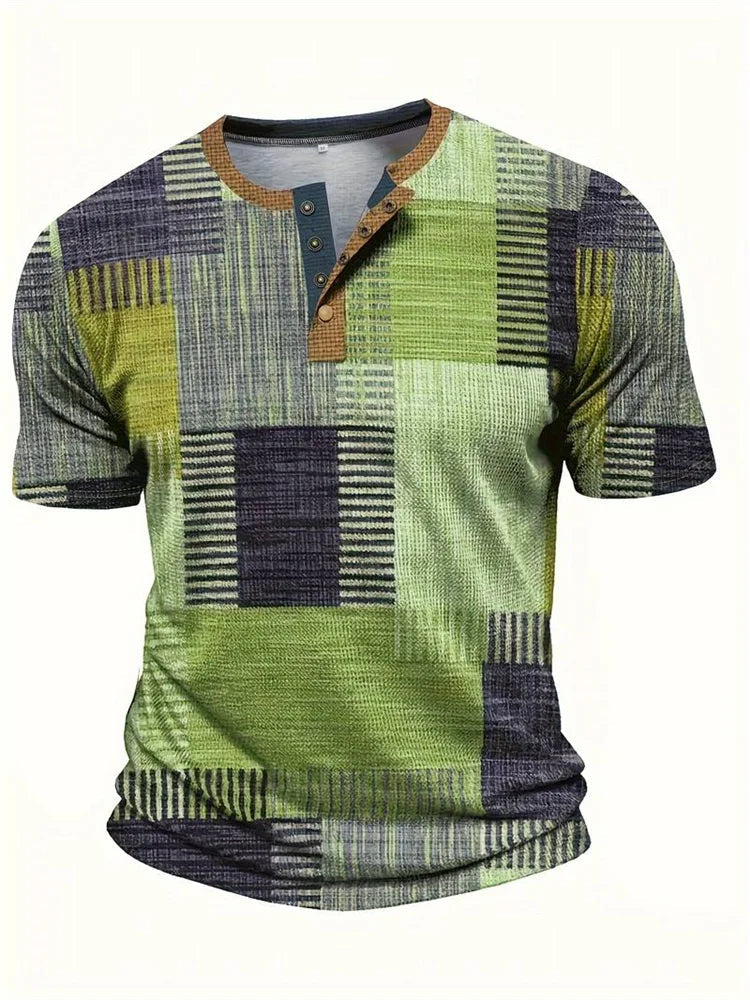Rodrigo | Camicia patchwork a maniche corte