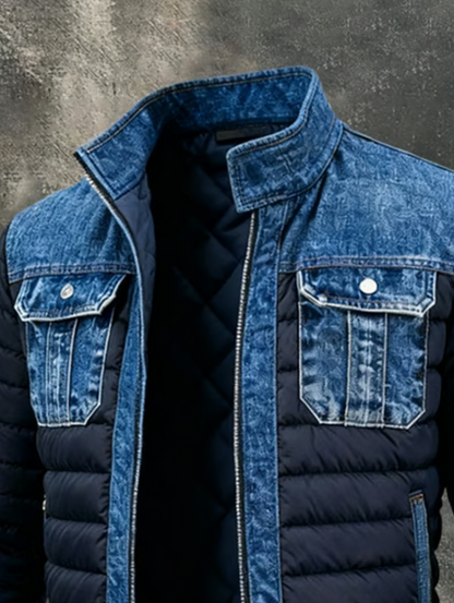 Varel | Giacca ibrida in denim trapuntato