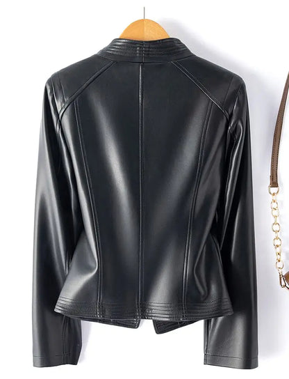 Luciana - Giacca biker in pelle di pecora