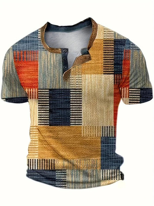 Rodrigo | Camicia patchwork a maniche corte