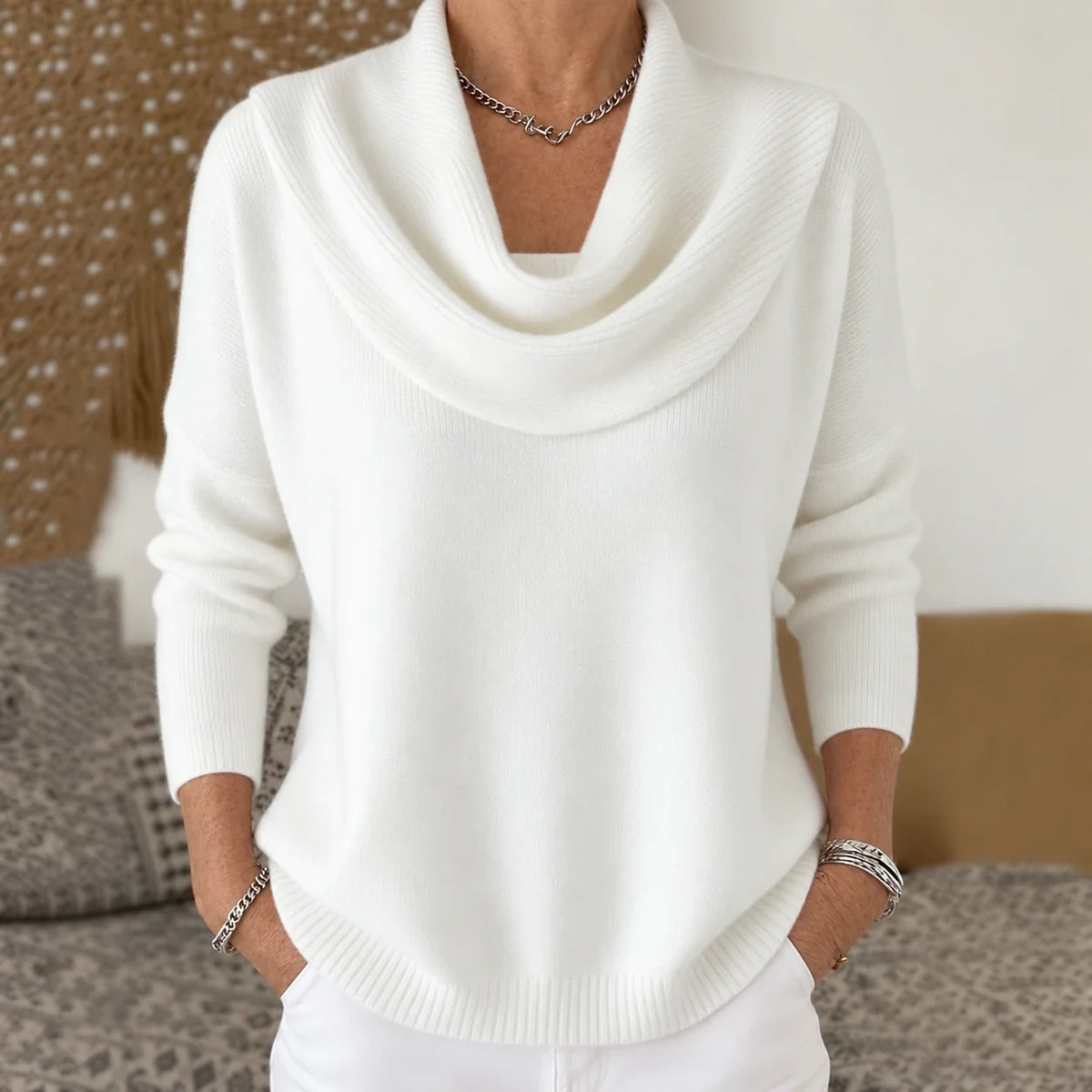 Vionne | Maglione a Collo Drappeggiato