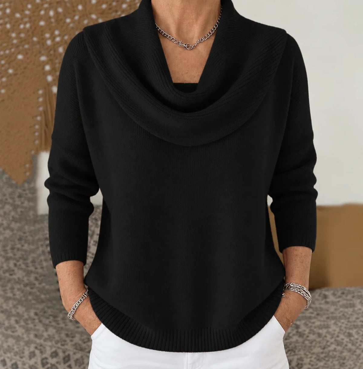 Vionne | Maglione a Collo Drappeggiato