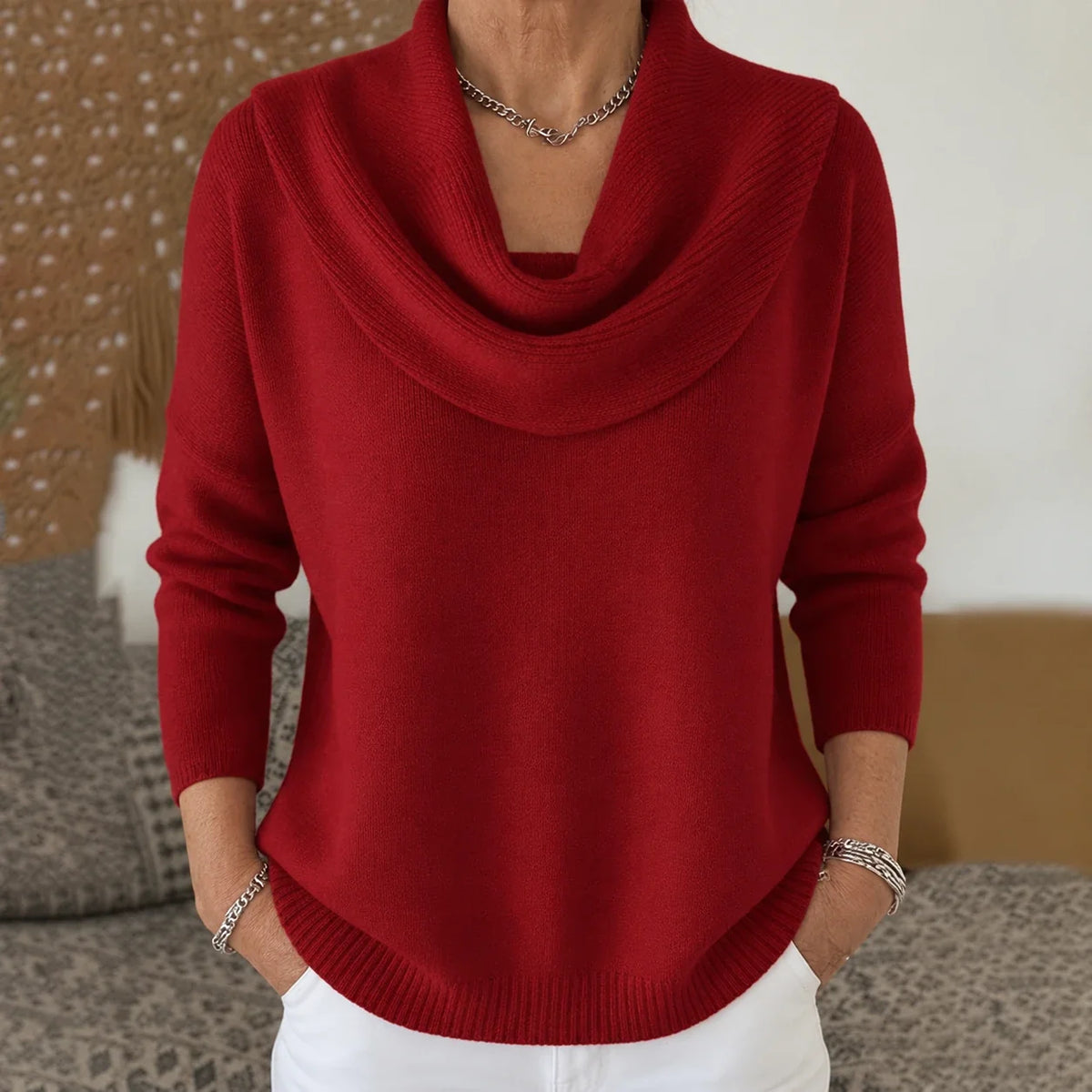 Vionne | Maglione a Collo Drappeggiato