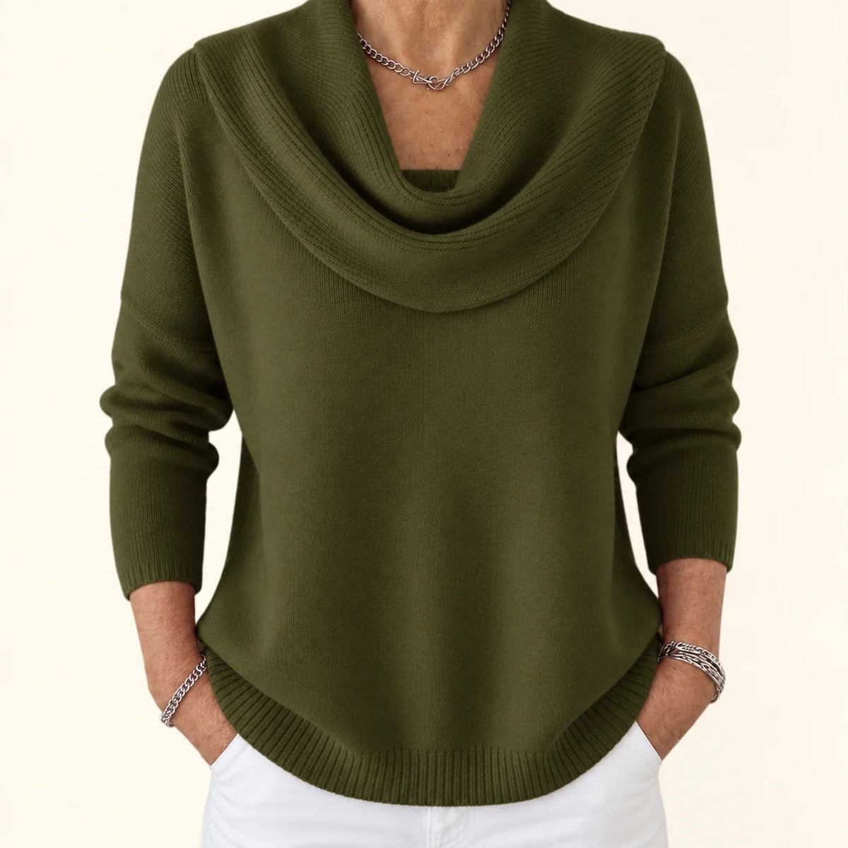 Vionne | Maglione a Collo Drappeggiato