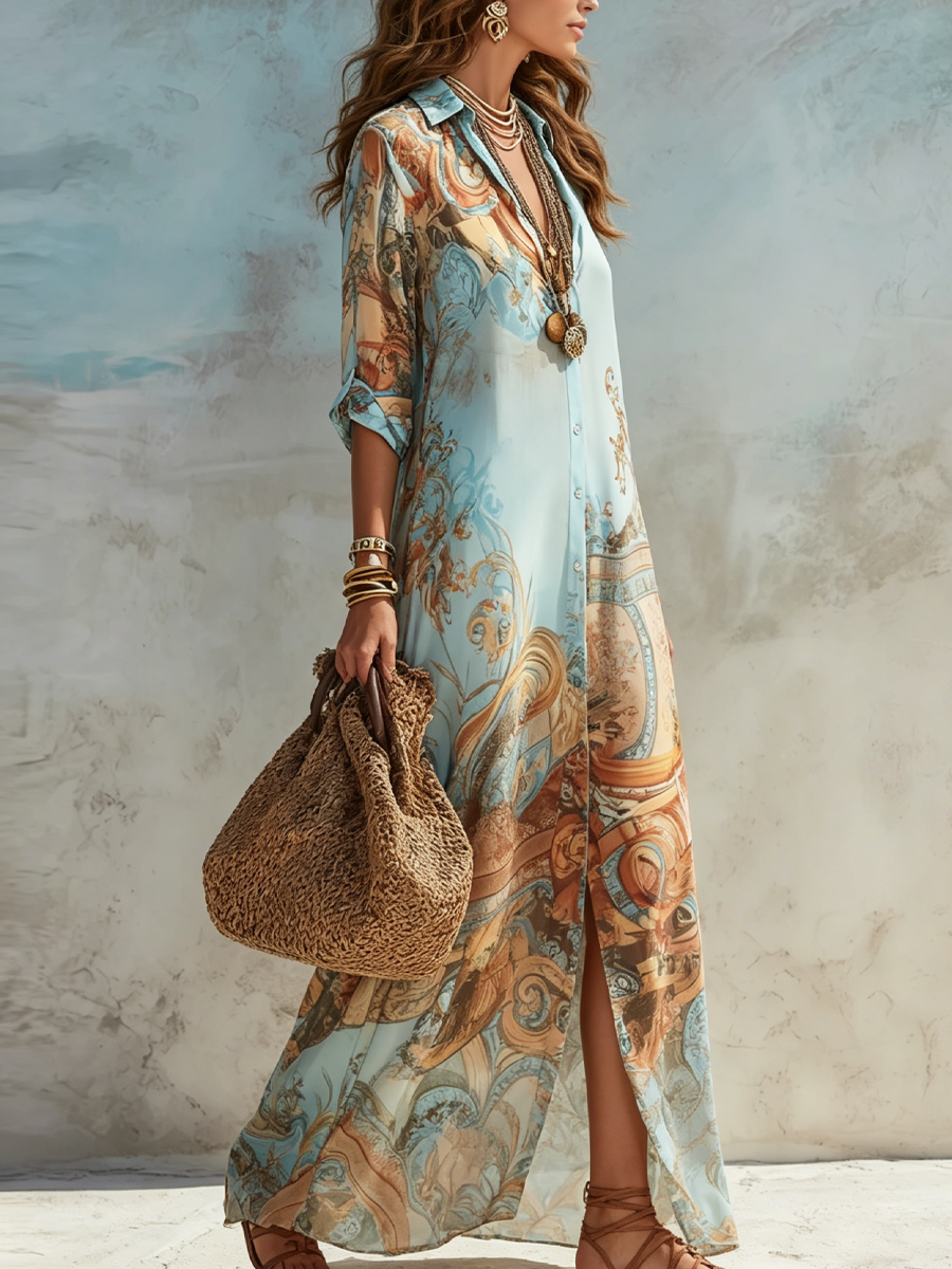 Serena | Abito Camicia Mediterraneo