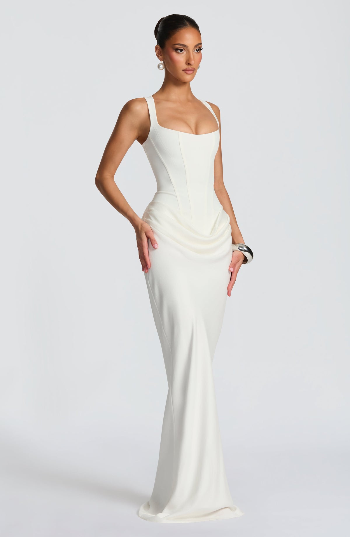 Lola - Abito maxi con scollo quadrato