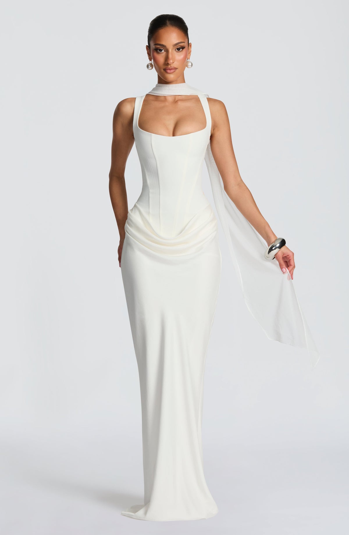 Lola - Abito maxi con scollo quadrato