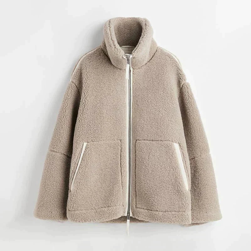 Silvana | Giacca Teddy Oversize a Collo Alto