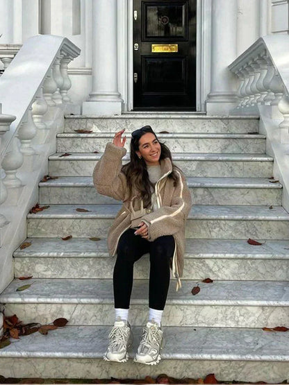 Silvana | Giacca Teddy Oversize a Collo Alto