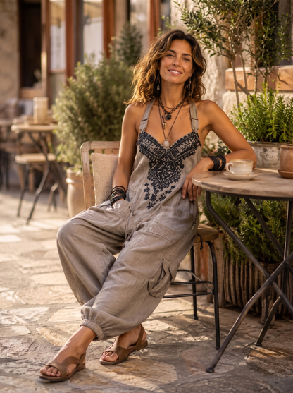 Emma | Tuta Boho con Tasche Applicate