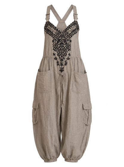 Emma | Tuta Boho con Tasche Applicate