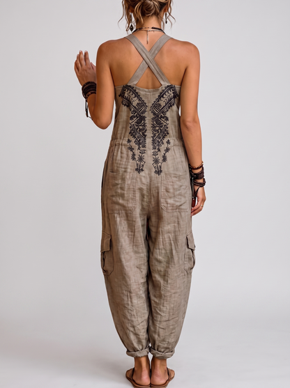 Emma | Tuta Boho con Tasche Applicate