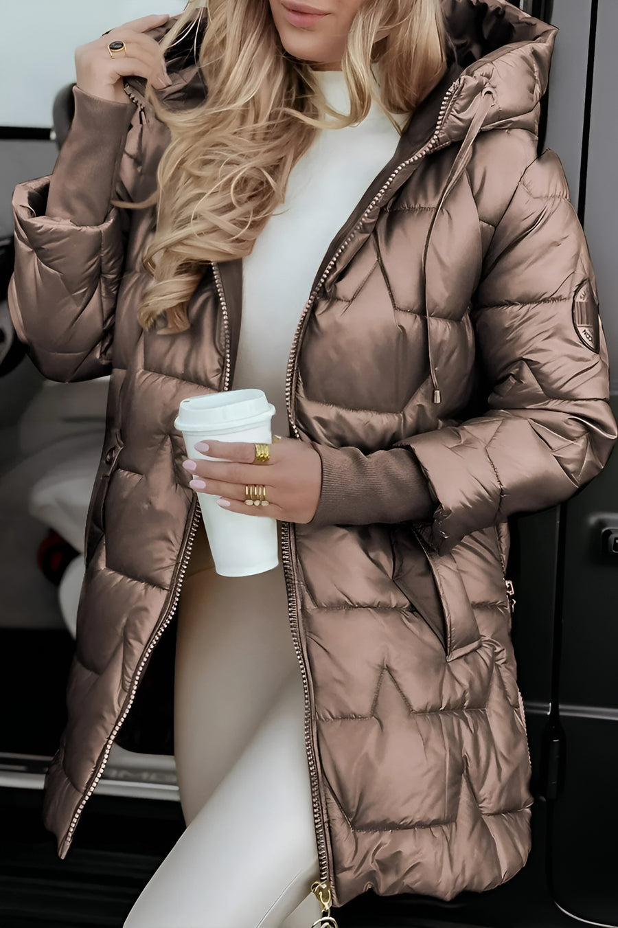 Mila - Elegante Cappotto Invernale Con Cappuccio e Imbottitura