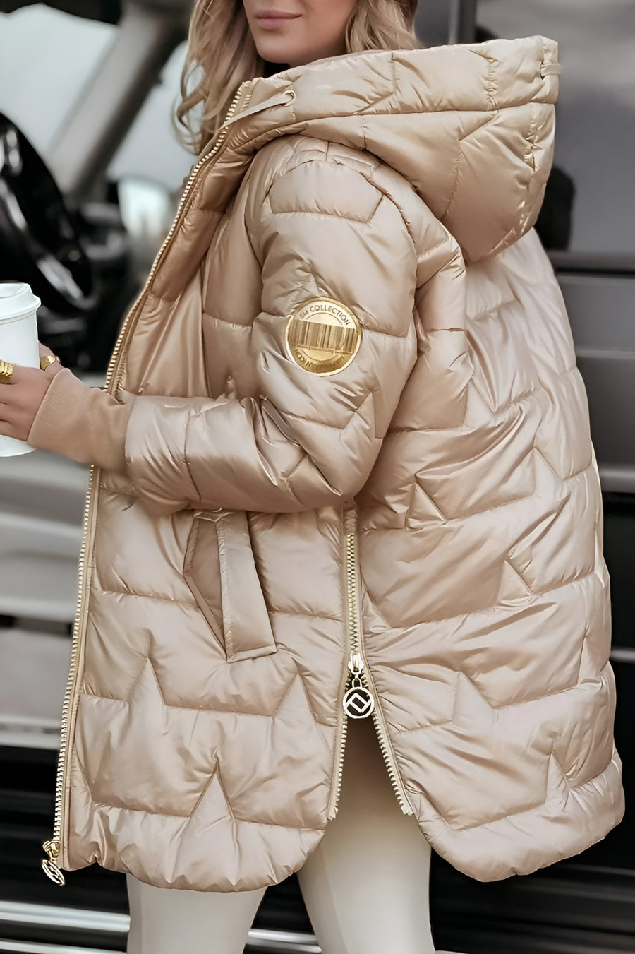 Mila - Elegante Cappotto Invernale Con Cappuccio e Imbottitura