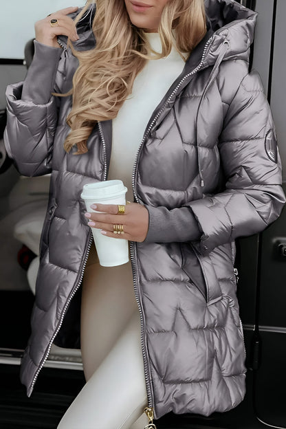 Mila - Elegante Cappotto Invernale Con Cappuccio e Imbottitura