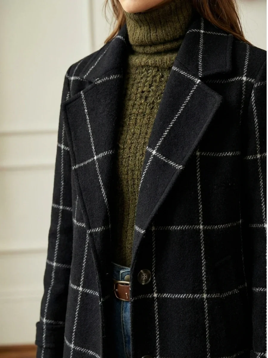 Nina - Cappotto lungo a quadri