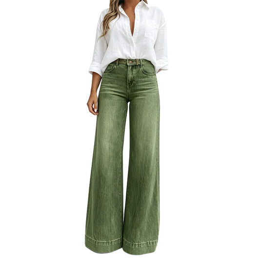 Lucia | Jeans a Gamba Larga Effetto Slanciante