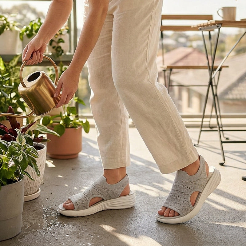 Anne™ | Sandali con plateau in materiale traspirante da donna.