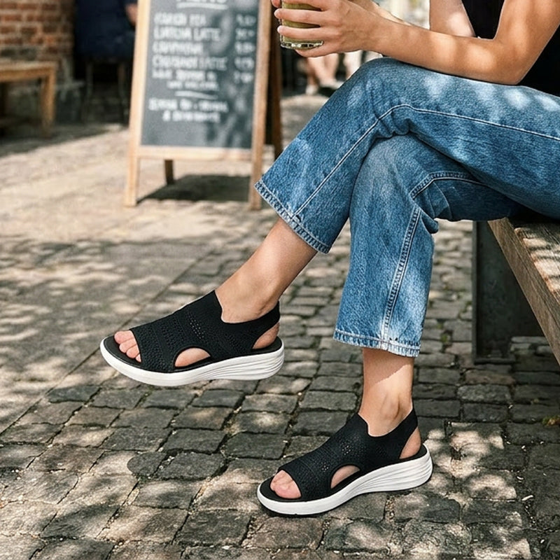 Anne™ | Sandali con plateau in materiale traspirante da donna.